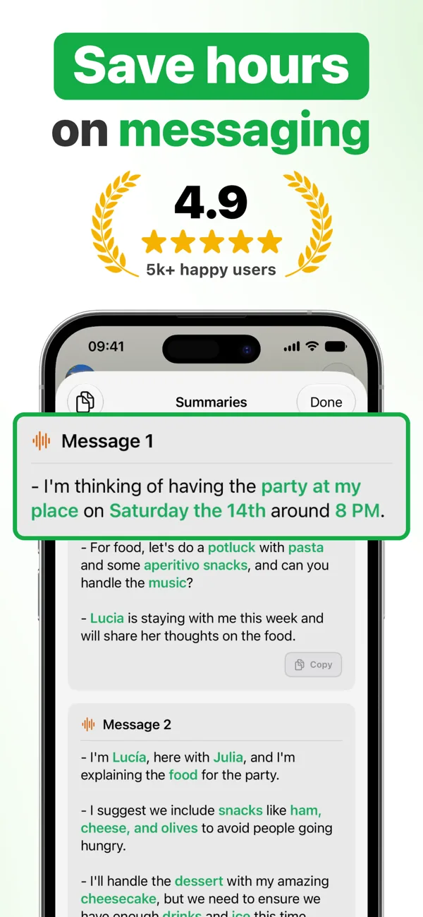 Matt Transcriber: 4.9 stars on the App Store and 5,000+ happy users