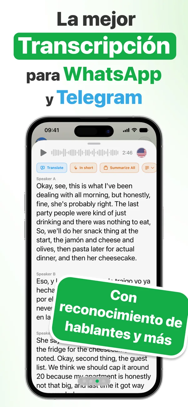 La mejor transcripción para WhatsApp y Telegram: Matt transcribe los audios y reconoce quién habla