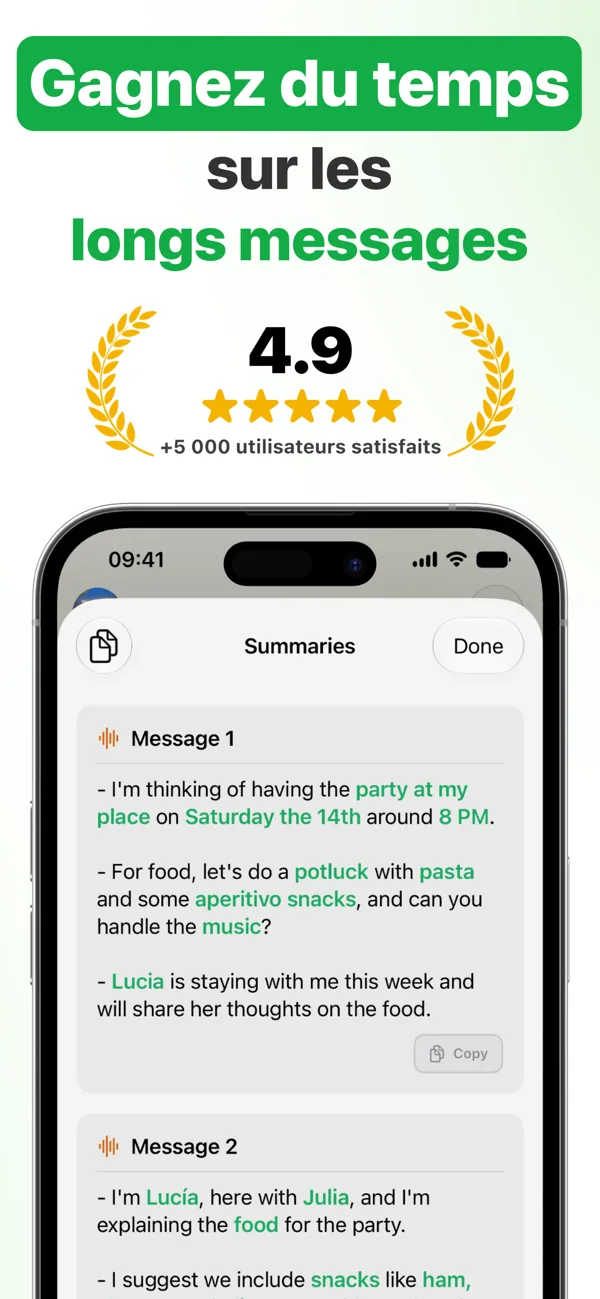 Matt Transcriber : 4,9 étoiles sur l'App Store et plus de 5 000 utilisateurs satisfaits